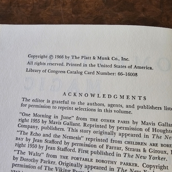 Copyright 1966 Vintage Book Sometimes Magic: A collection of outstanding... - Picture 8 of 10